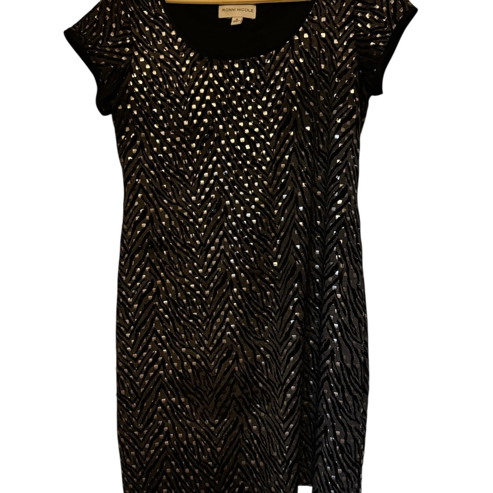 Black and Silver Studded Women's Dress